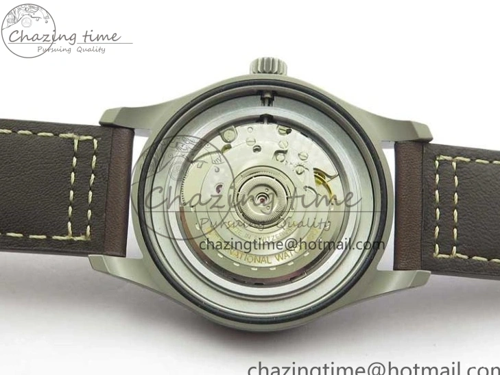 MIROTIME 0507 Mark XVIII IW327006 Titanium V7F 1:1 Best Edition Black Dial on Brown Leather Strap A Attractive 7080